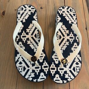 Iconic Tory Burch wedge flip flop